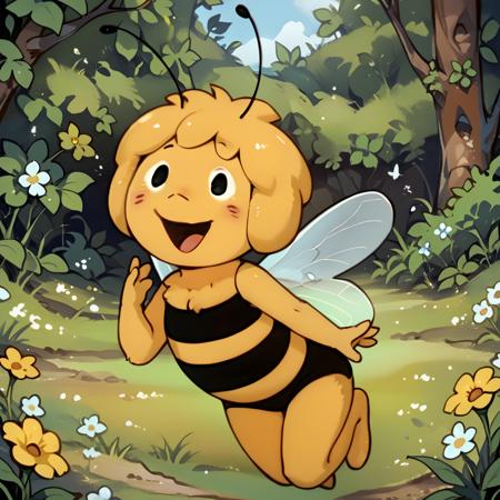 Maya マーヤ // Illustrious/Pony Character LoRA // Maya the Bee みつばちマーヤの冒険 (Mitsubachi Maaya no Bouken)版本Pony v1.0 (ID: 828868)