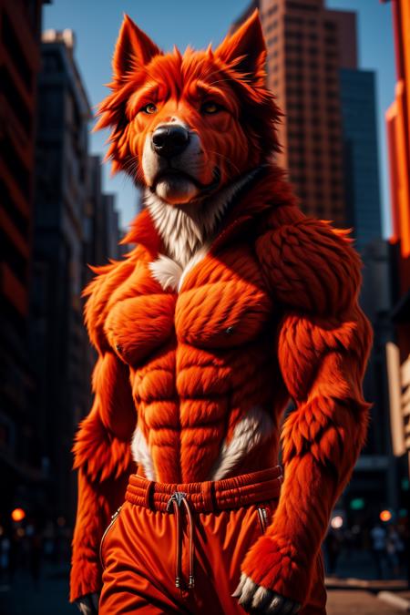 A Random Realistic Humanized Dog Character (realistic furry character)