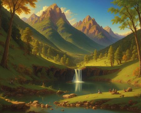 American Romantic Landscape  (The Hudson River School ) style