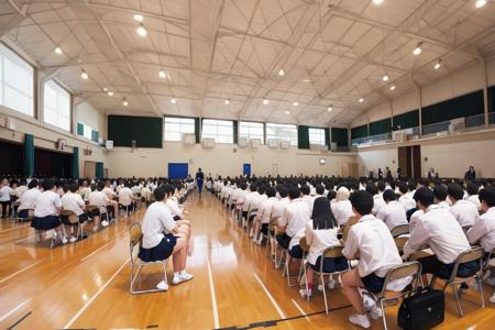 体育館 Japanese school gymnasium SD15