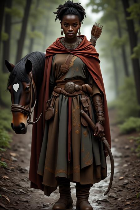 DnD Rogue woman with a horse [Flux] [Concept]