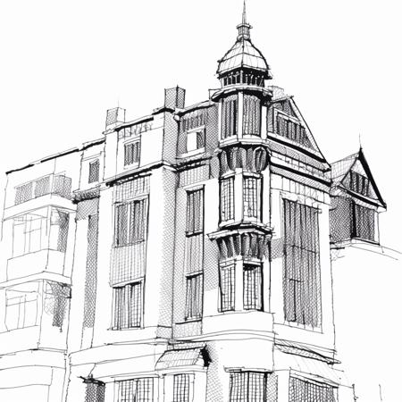 Architecture sketch style