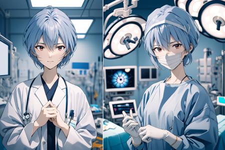 Doctor labcoat / surgical outfits Side-by-Side