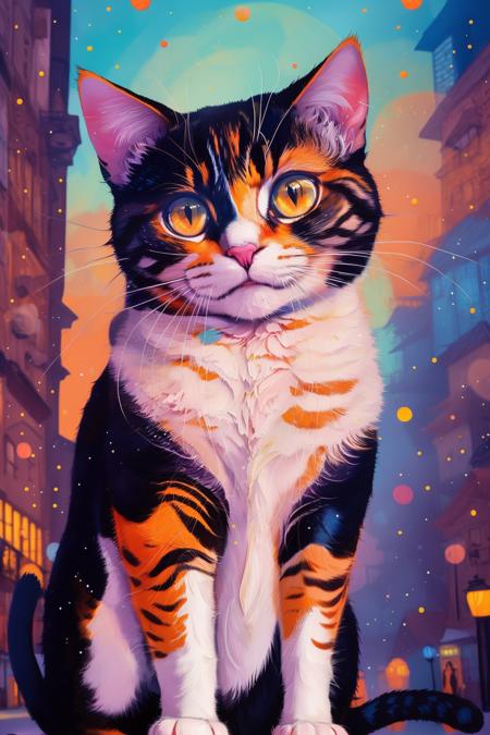 A painting style with colored dots - tangbohu 22