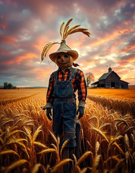 wheat field at dusk background