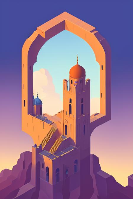 Monument Valley-ArtStyle LoRA