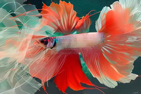 Graceful Betta: A Hyper-Realistic Digital Art Depiction