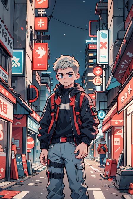 kk-boy | 短发少年扁平绘画风格