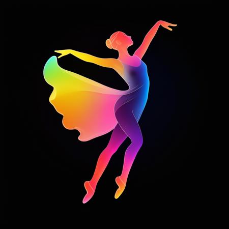 【Vibrant 3D icon】gradient effect on a black background XL