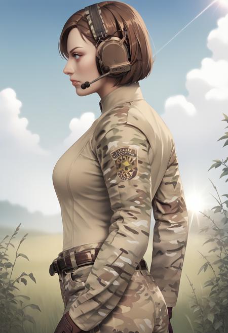 Multicam Female Fit Combat Uniform & ComTac Headsets