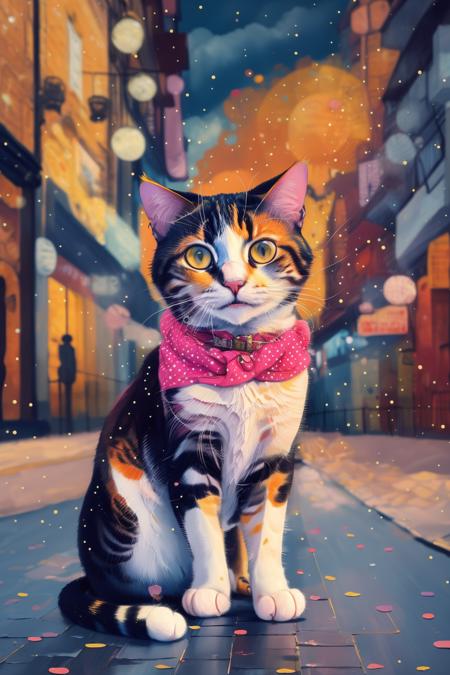 A painting style with colored dots - tangbohu 22
