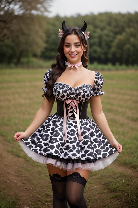 Cow Print Dress版本v1 (ID: 221404)