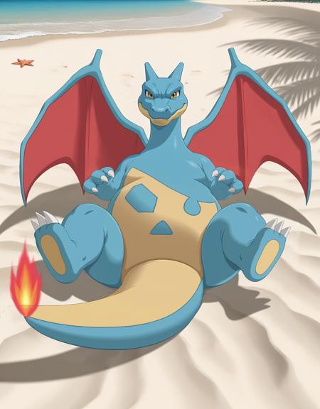Crocoizard / Croconaw + Charizard - Pokemon (Infinite Fusion) - SDXL(Pony)