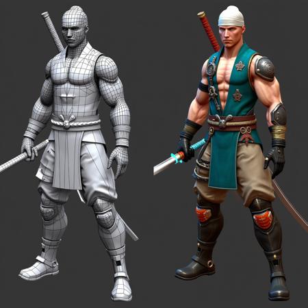 Wolfie's 3D Topology FLUX (Character Concept)