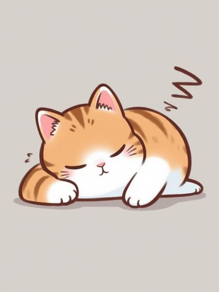Cute Line Cat Emoji Flux1.d Lora