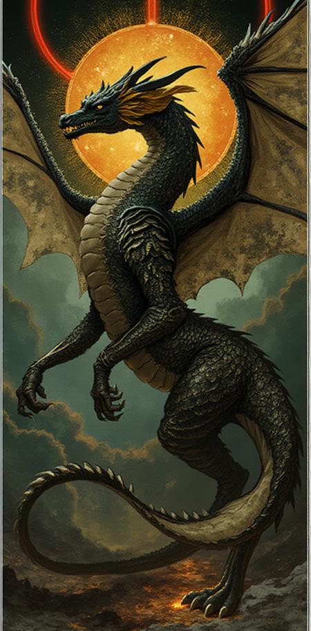 Dragon Age tarot card Dr4GnAg3 Flux Lora