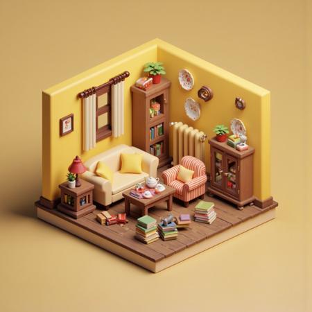 Flux.1_Isometric Mini Room · Spatial Design