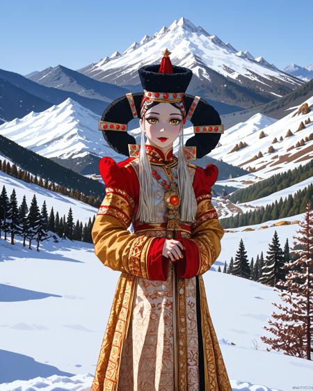 Mongolian Fashion - Traditional Mongolian Headdress and Clothing