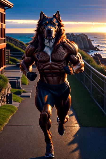 A Random Realistic Humanized Dog Character (realistic furry character)