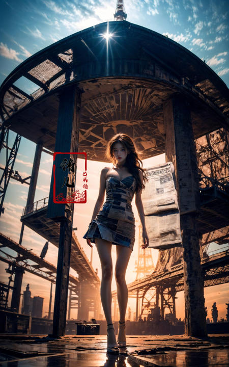 绪儿-报纸服装 Newspaper dress