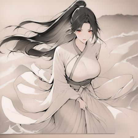线稿手绘画风lora | Line draft hand drawn art style Lora