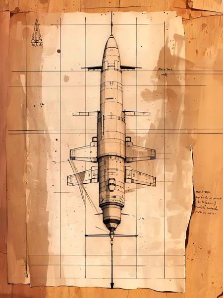 【Paper Background】Vintage and ragged paper background Game prop Hand-drawn draft