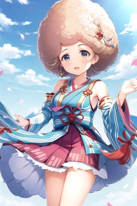 Afro Hair with Anime-Like Style