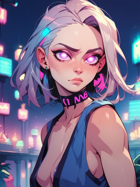 Vibrant Vaporwave Style - PonyXL
