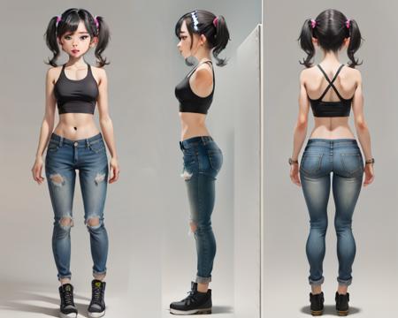 character sheet / turnaround (Front-Side-Back)