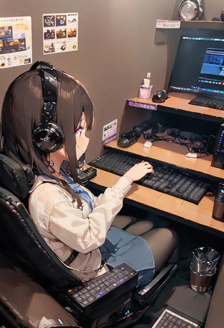 ネカフェ (Internet Cafes in Japan) SDXL