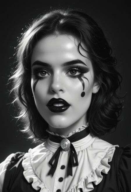 black and white