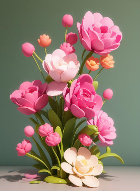 3D flower decoration/design material