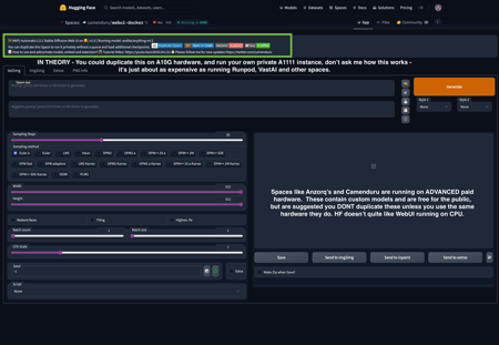 Tutorial: Free Demo Spaces for SD Models on HuggingFace