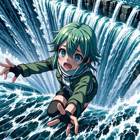 falling in waterwall