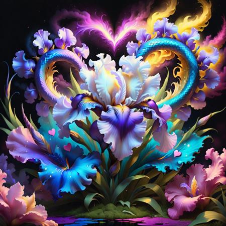 IrisHeavenlyBlue-3heartschasingtheDragon