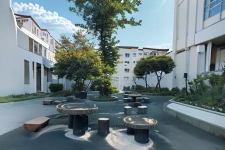 学校の中庭 School courtyard SD15