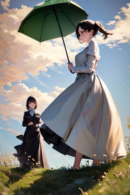 Woman with a Parasol (fine art parody)