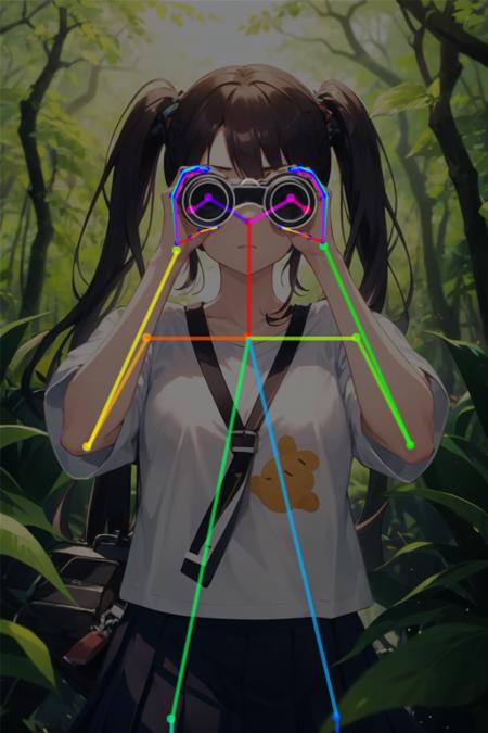 [OpenPose + Lineart] Holding binoculars版本v1.0 (ID: 216233)