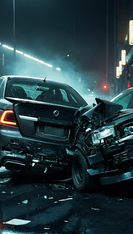 Car crash SDXL