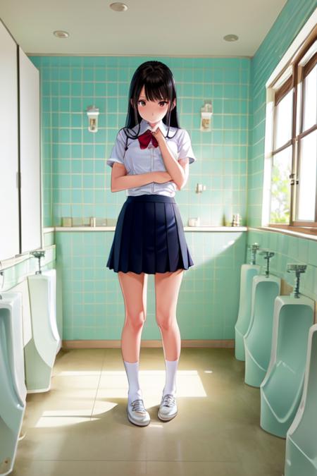 学校の男子トイレ Boys' restroom in a Japanese high school