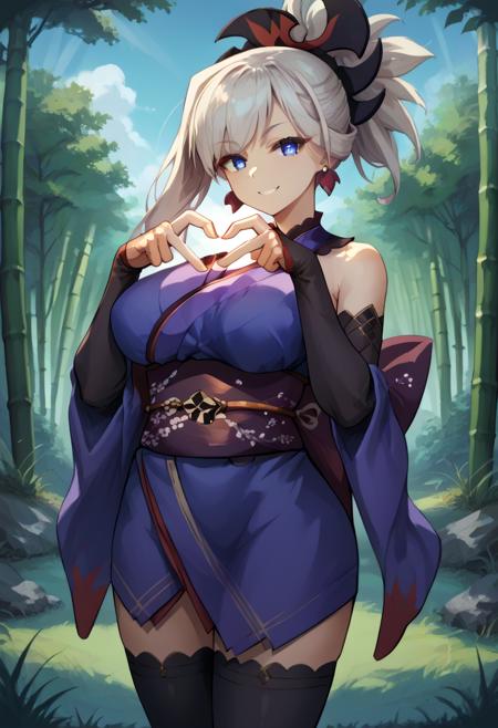 Miyamoto Musashi (6 Outfits) (Fate/Grand Order)版本Purple Kimono Pony (ID: 554888)