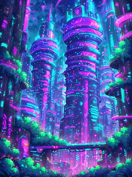 futuristic city LoRA [XL+Pony]