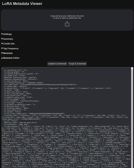LoRA Metadata Viewer/Editor