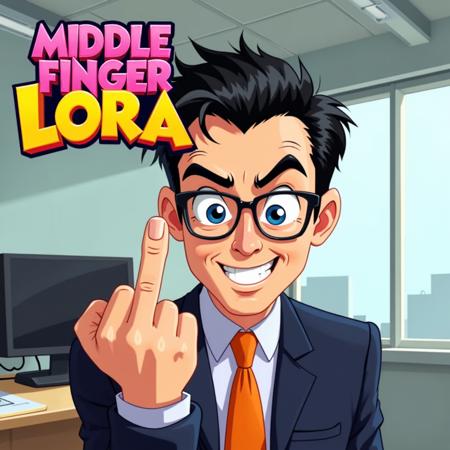 Middle Finger FLUX DEV LORA版本V1 (ID: 747450)