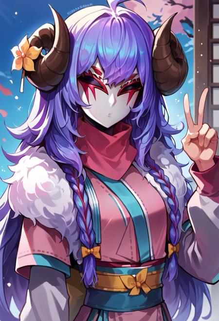 Spirit blossom Kindred - (League of Legends) - Character LoRA - [Pony]版本Kindred (ID: 631308)