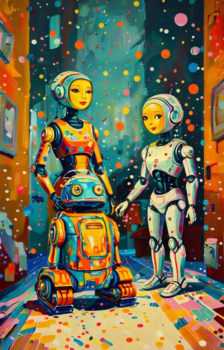A painting style with colored dots - tangbohu [SDXL] 22