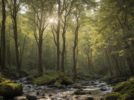 Forest and Sea realisty background