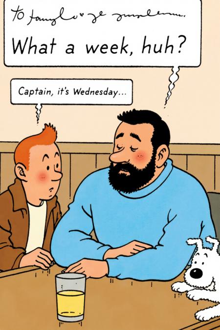 Tintin comic style