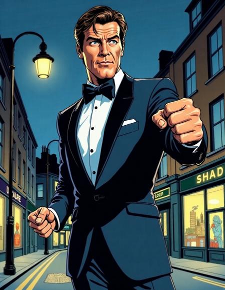Sir Roger Moore as James Bond (Flux & SDXL)