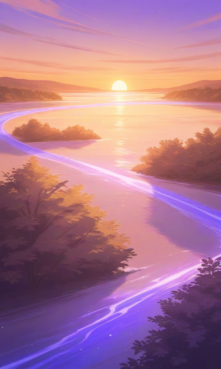 Purple, Blue and Brown